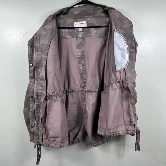 Anthropologie | MARRAKECH Camouflage Utility Jacket Size Large Purple / Grey - Picture 4 of 11